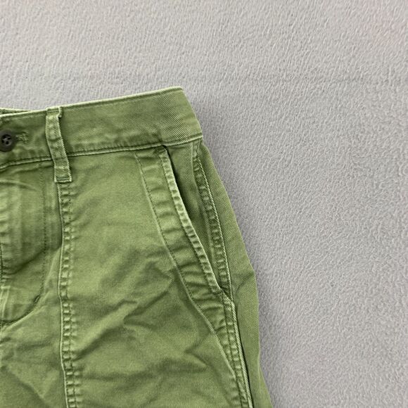 Madewell Shorts Womens Size 24 Army Green Stretch Perfect Vintage Deep Pockets - Picture 2 of 15